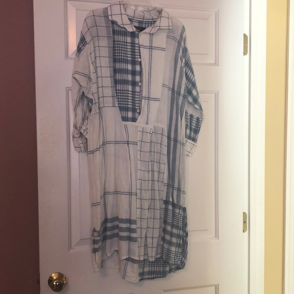 Ralph Lauren blue and white plaid dress.